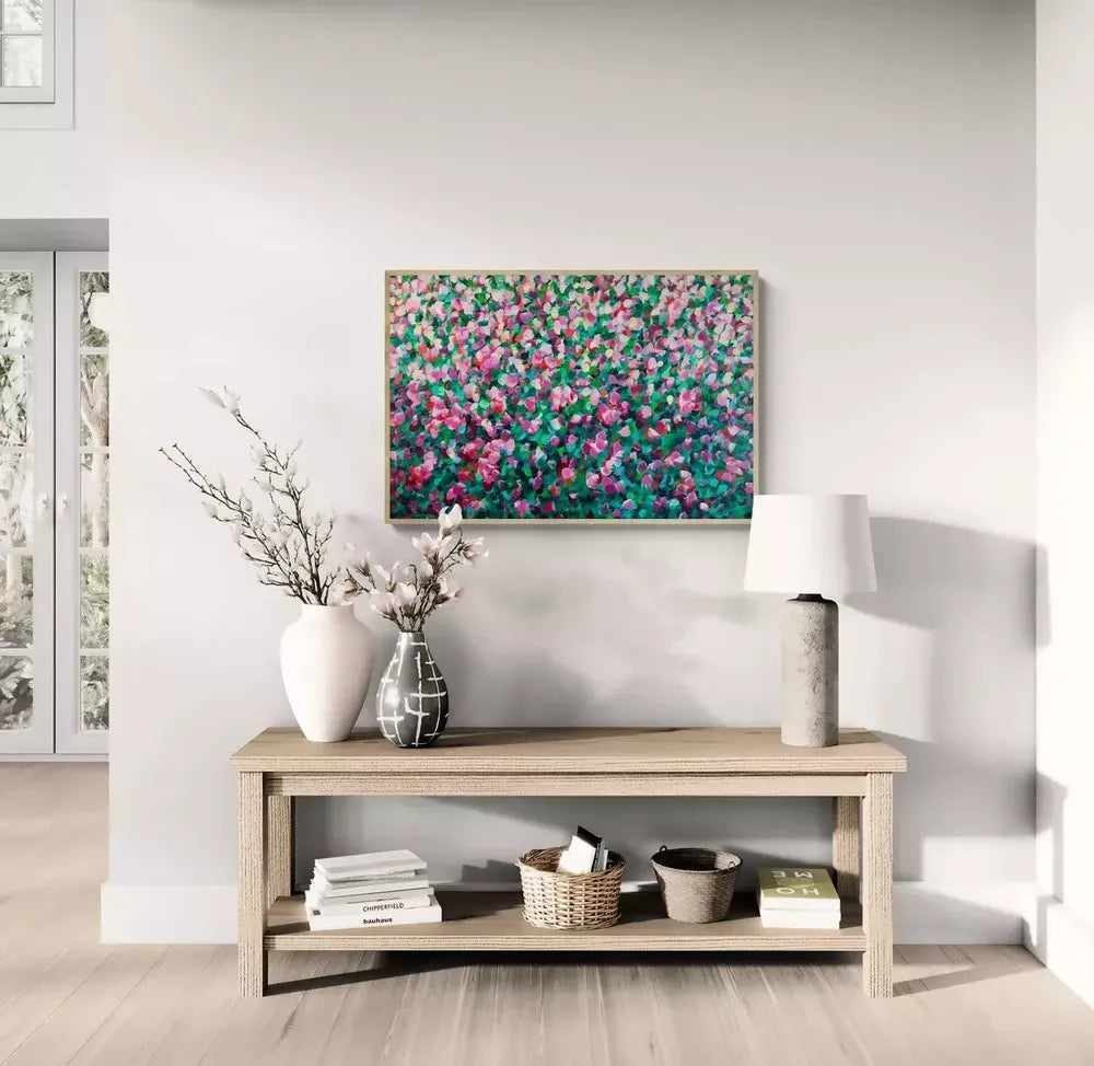 Jewel Garden, Original Hand-Painted Canvas By Katherine Spiller-by-Katherine Spiller-original art-Gioia