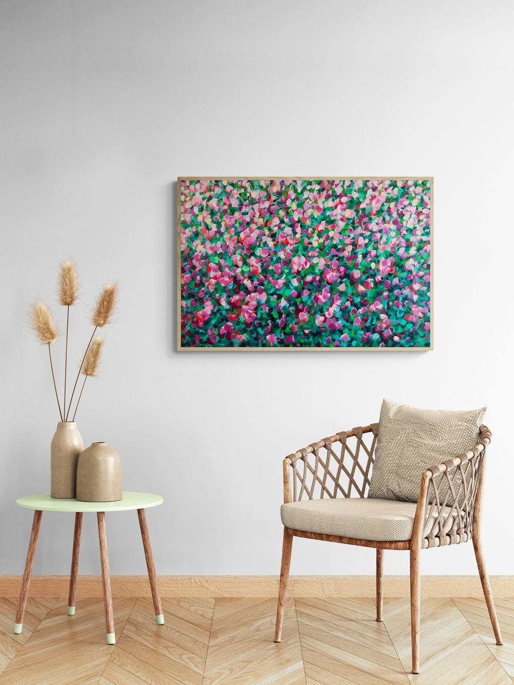 Jewel Garden, Original Hand-Painted Canvas By Katherine Spiller-by-Katherine Spiller-original art-Gioia