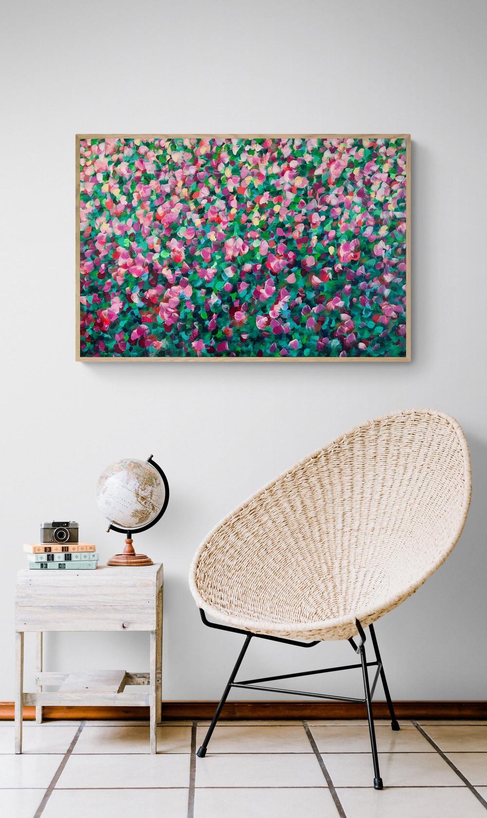 Jewel Garden, Original Hand-Painted Canvas By Katherine Spiller-by-Katherine Spiller-original art-Gioia
