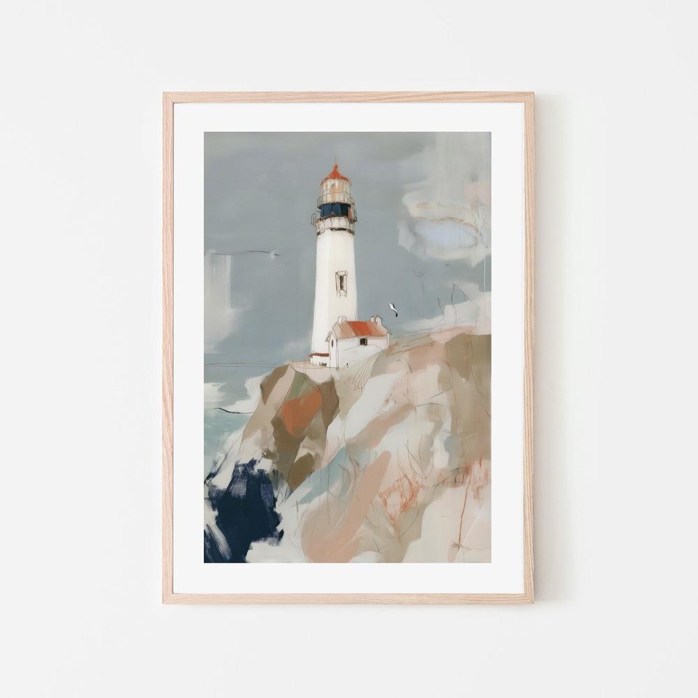 Lighthouse on Rocky Cliffs