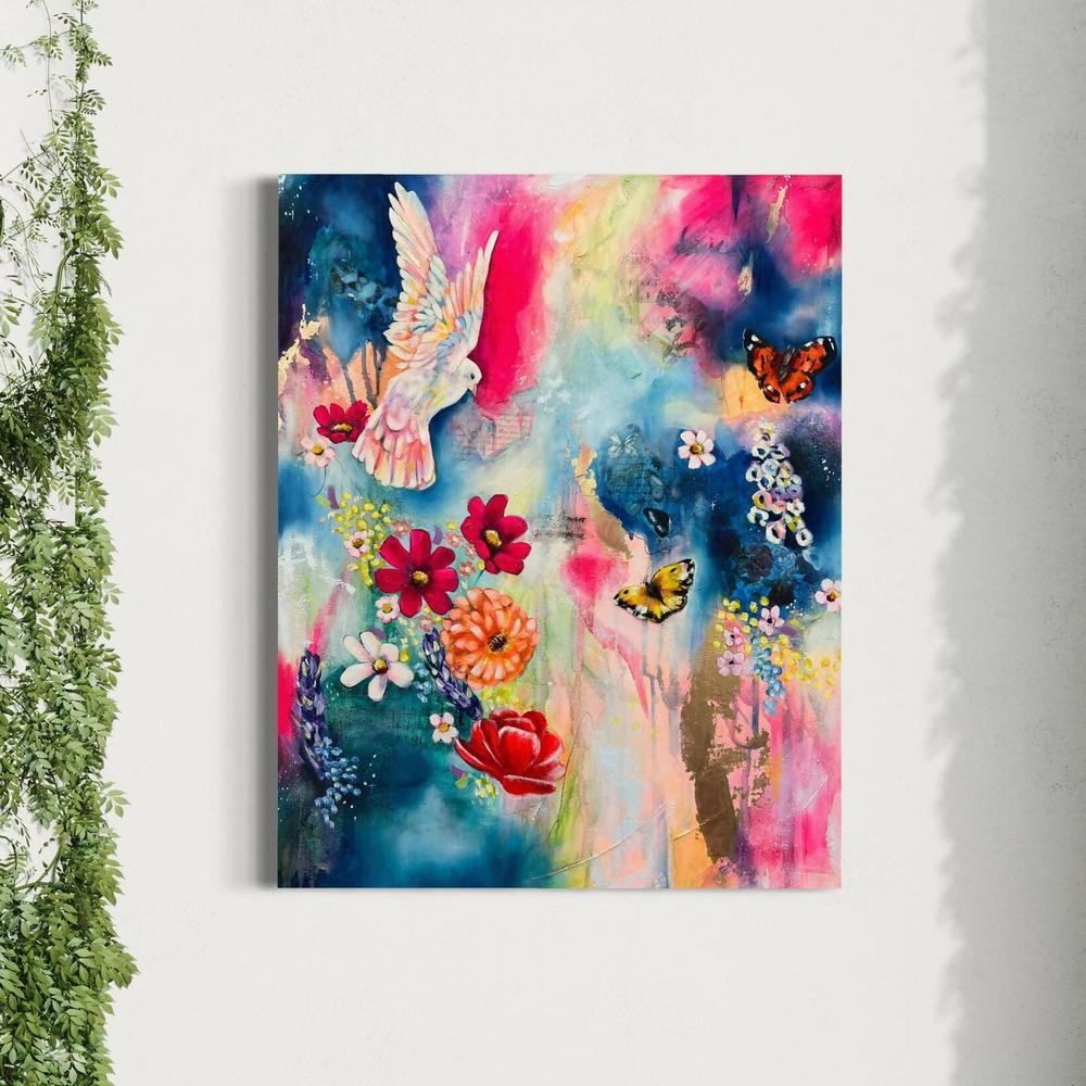 Joy Reborn, Original Hand-Painted Canvas By Emily Birdsey-by-Emily Birdsey-original art-Gioia