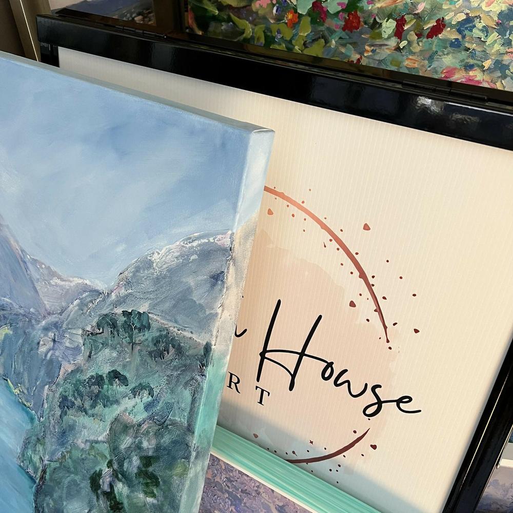 Kawarau River, Original Hand-Painted Canvas By Meredith Howse-by-Meredith Howse-original art-Gioia
