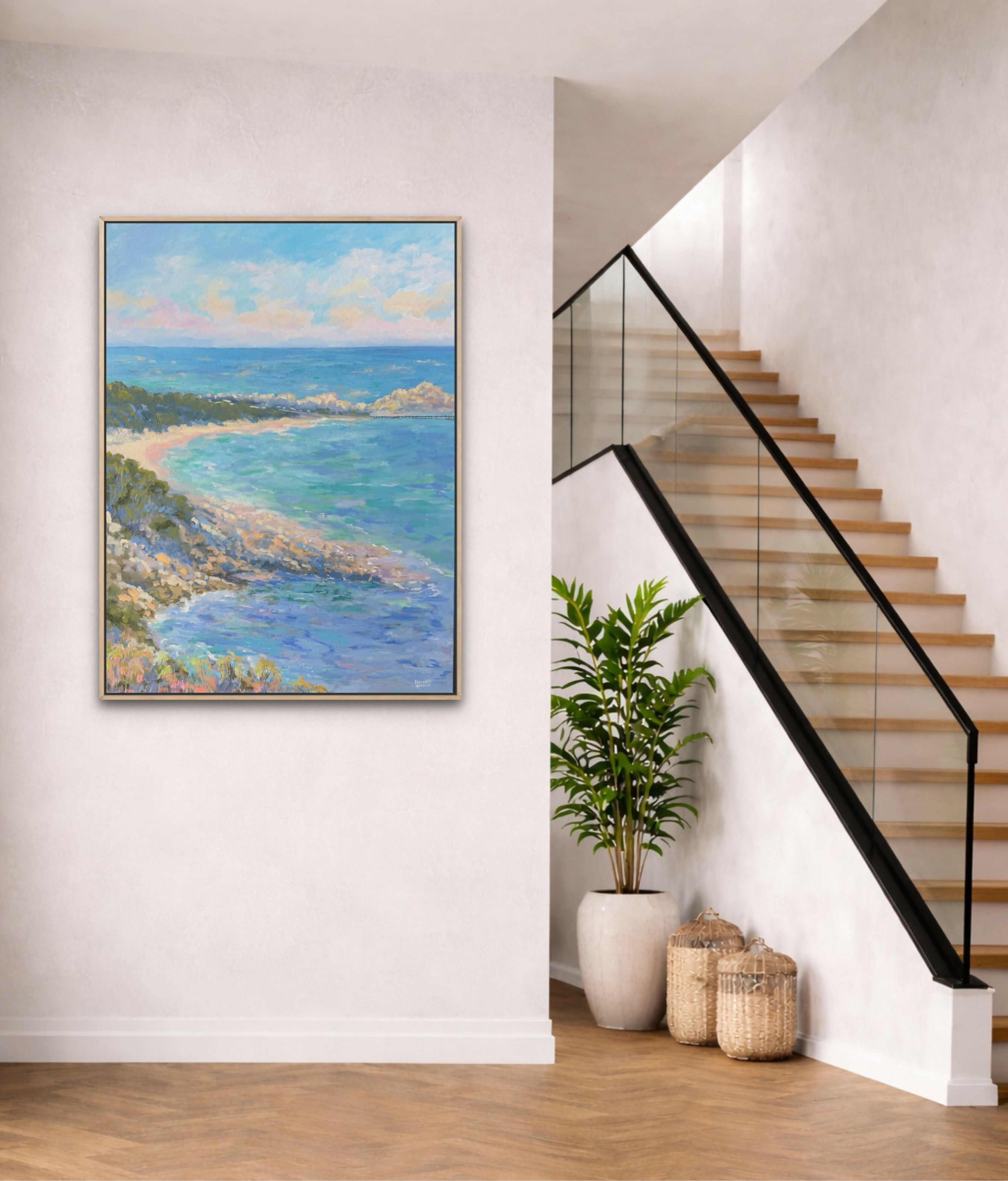 Canal Rocks at Yallingup. Original hand-painted artwork by Meredith Howse.
