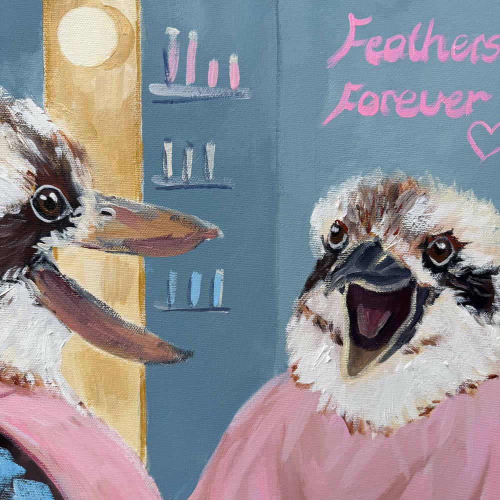Kookaburra Featherdresser-by-Meredith Howse-original art-Gioia
