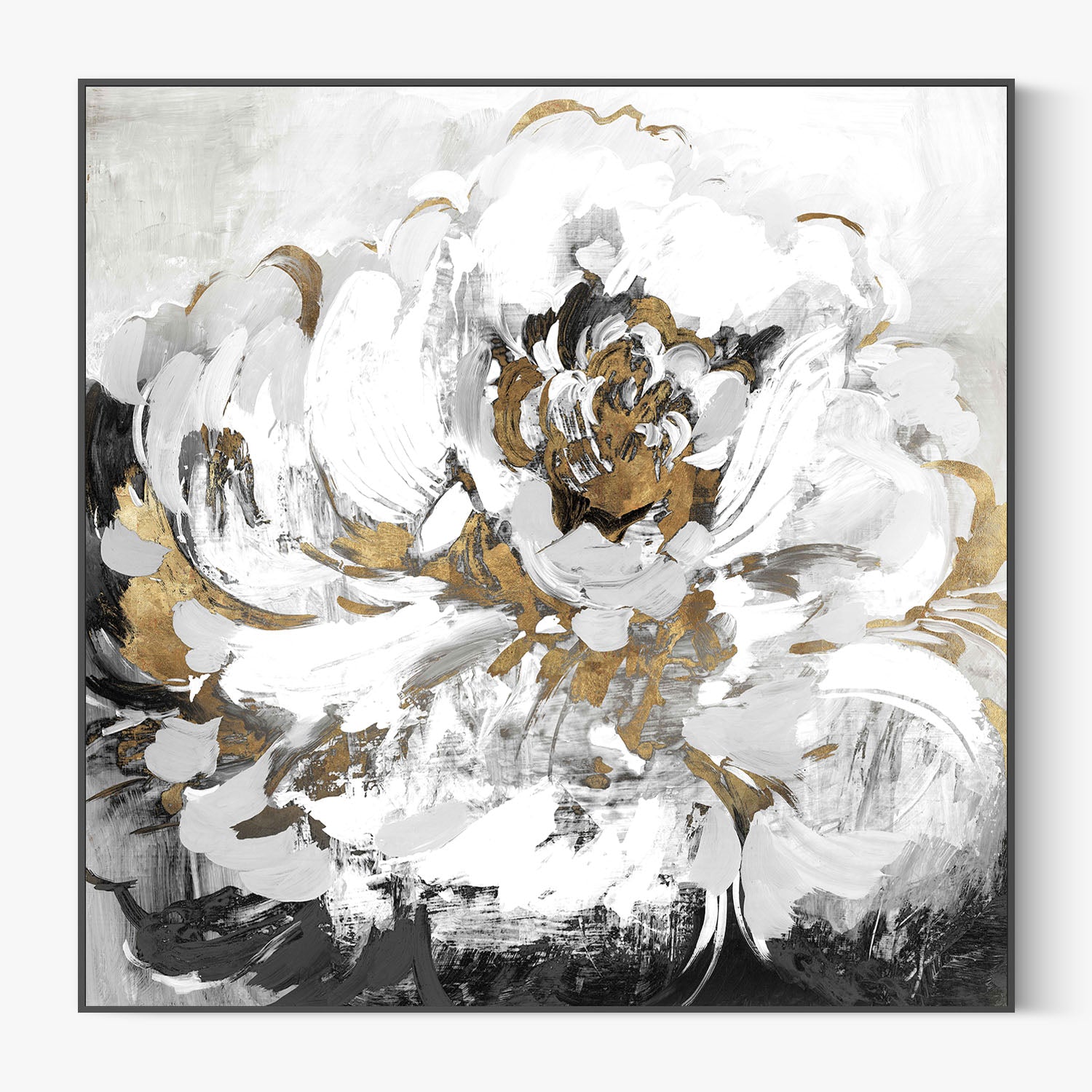 Golden Black Floral