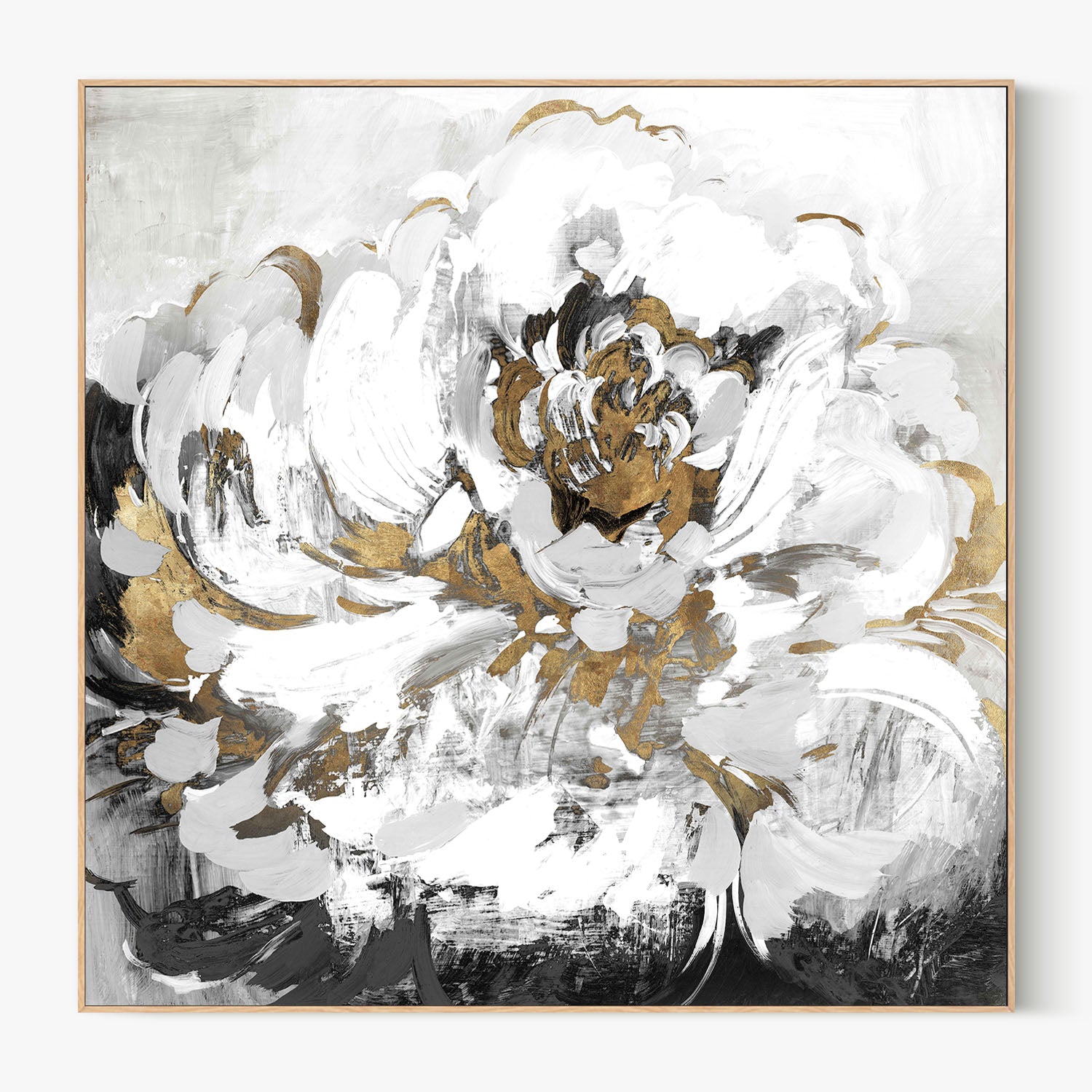Golden Black Floral