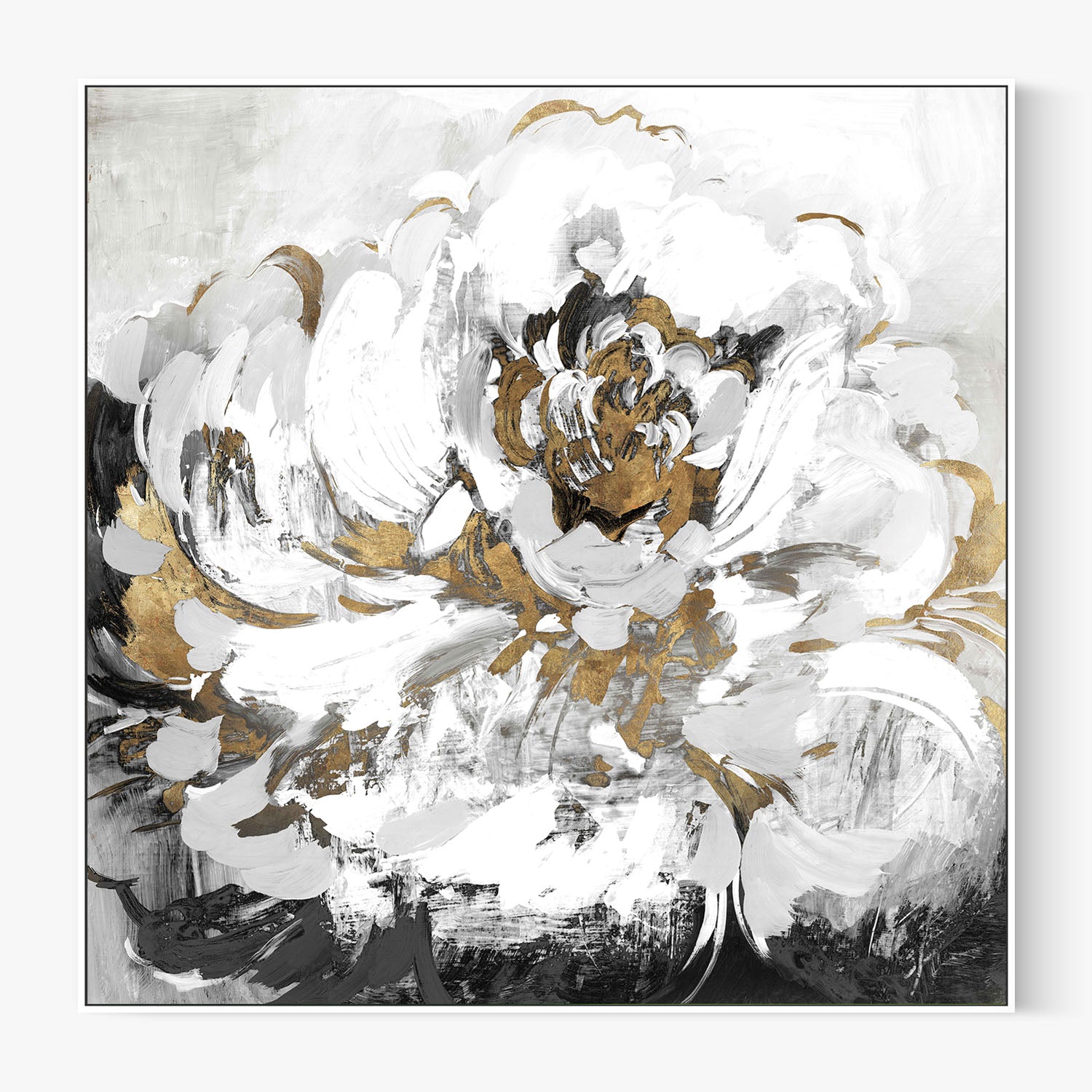 Golden Black Floral