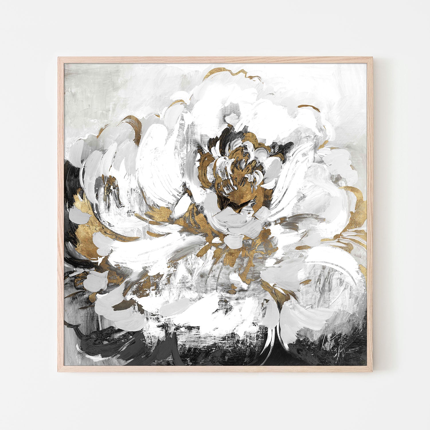 Golden Black Floral