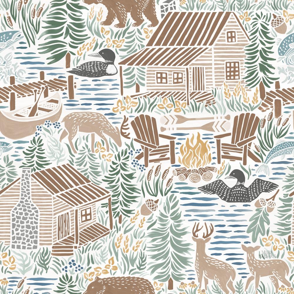 Lakeside Days Pattern IA-wallpaper-eco-friendly-easy-removal-Laura Marshall-1