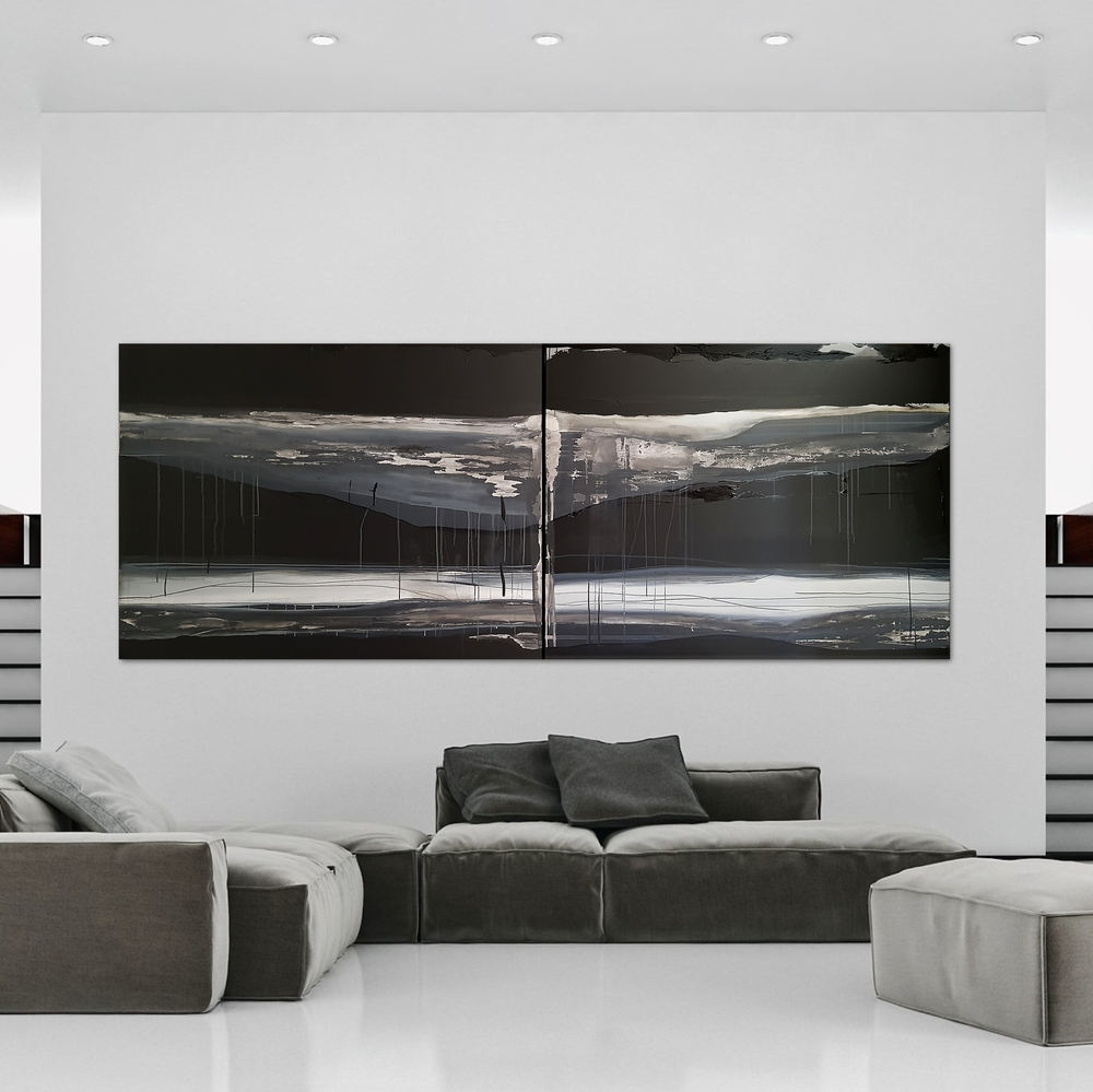 Landscape No 1 - Diptych-by-Emilie Heurtevent Original Artwork-original art-Gioia