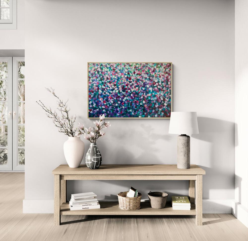 Lavender Fields, Original Hand-Painted Canvas By Katherine Spiller-by-Katherine Spiller-original art-Gioia