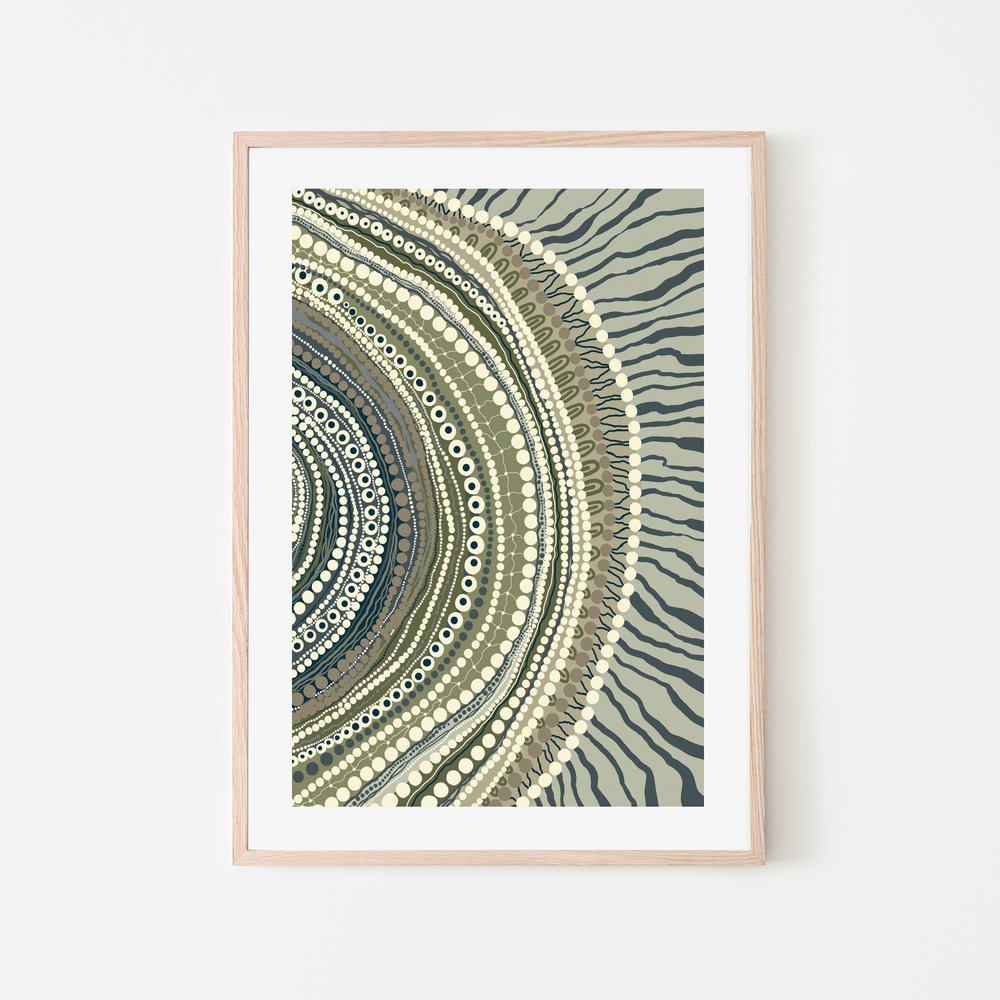 Blooming Female Earth, Style B, Green tone