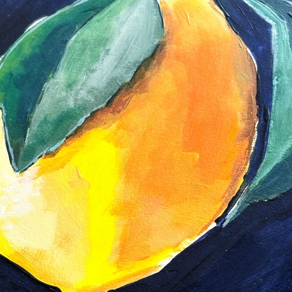 Lemon in the dark , Original Artwork-by-Lucrecia Caporale-original art-Gioia
