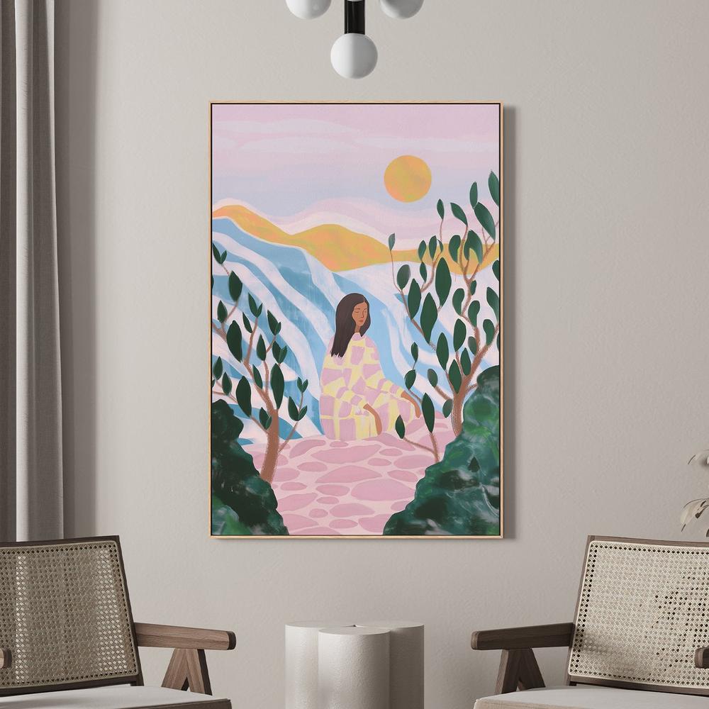 Woman in Serene Landscape