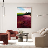 Crimson Dreamscape, Style B, Hand-Painted Canvas