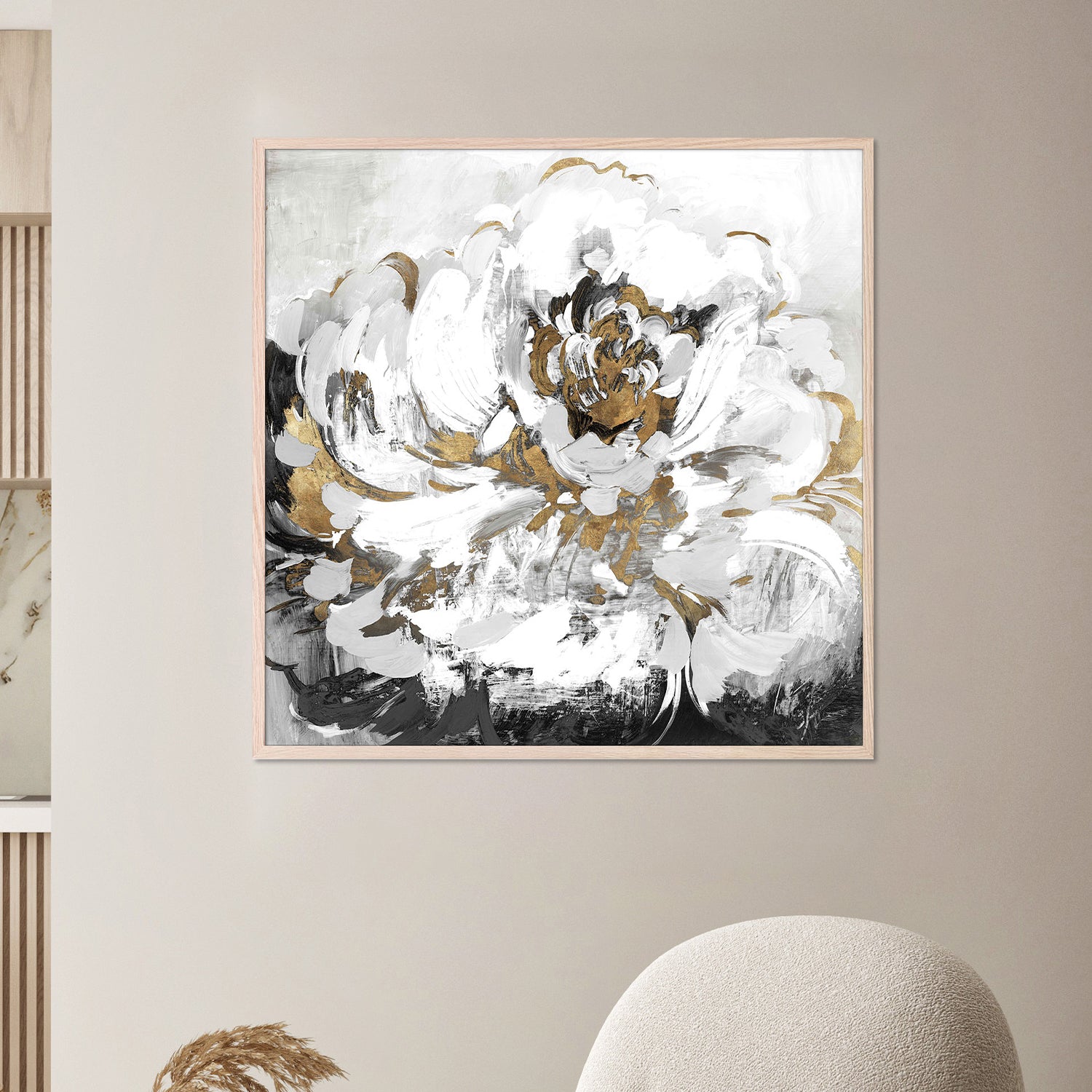 Golden Black Floral
