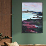 Purple Coast, Hand-Painted Canvas