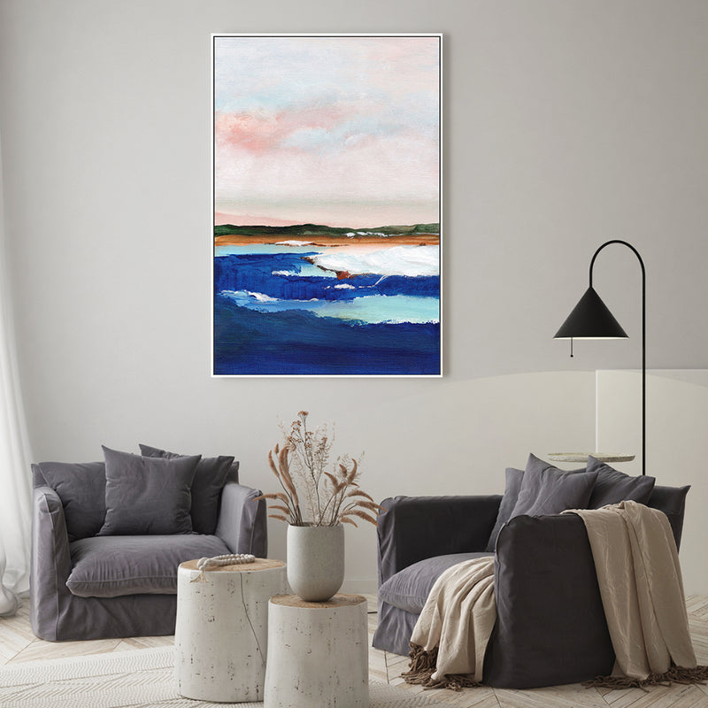 Deep Blue Waters, Hand-Painted Canvas