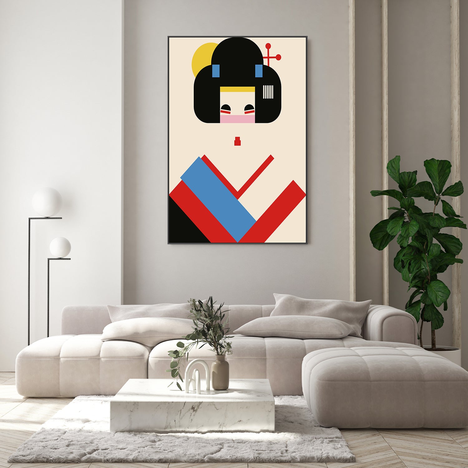 Colorful Geometric Woman