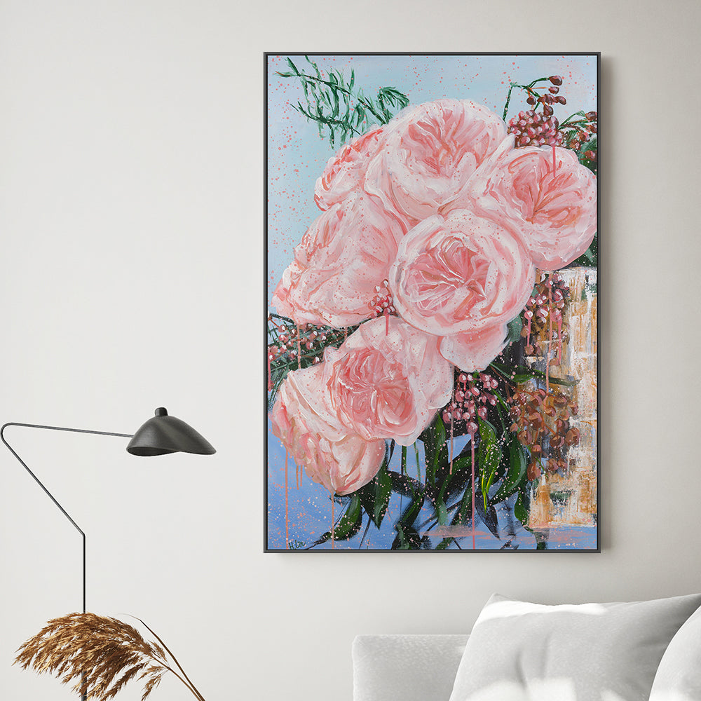 Garden Roses Juliet In A Golden Vase