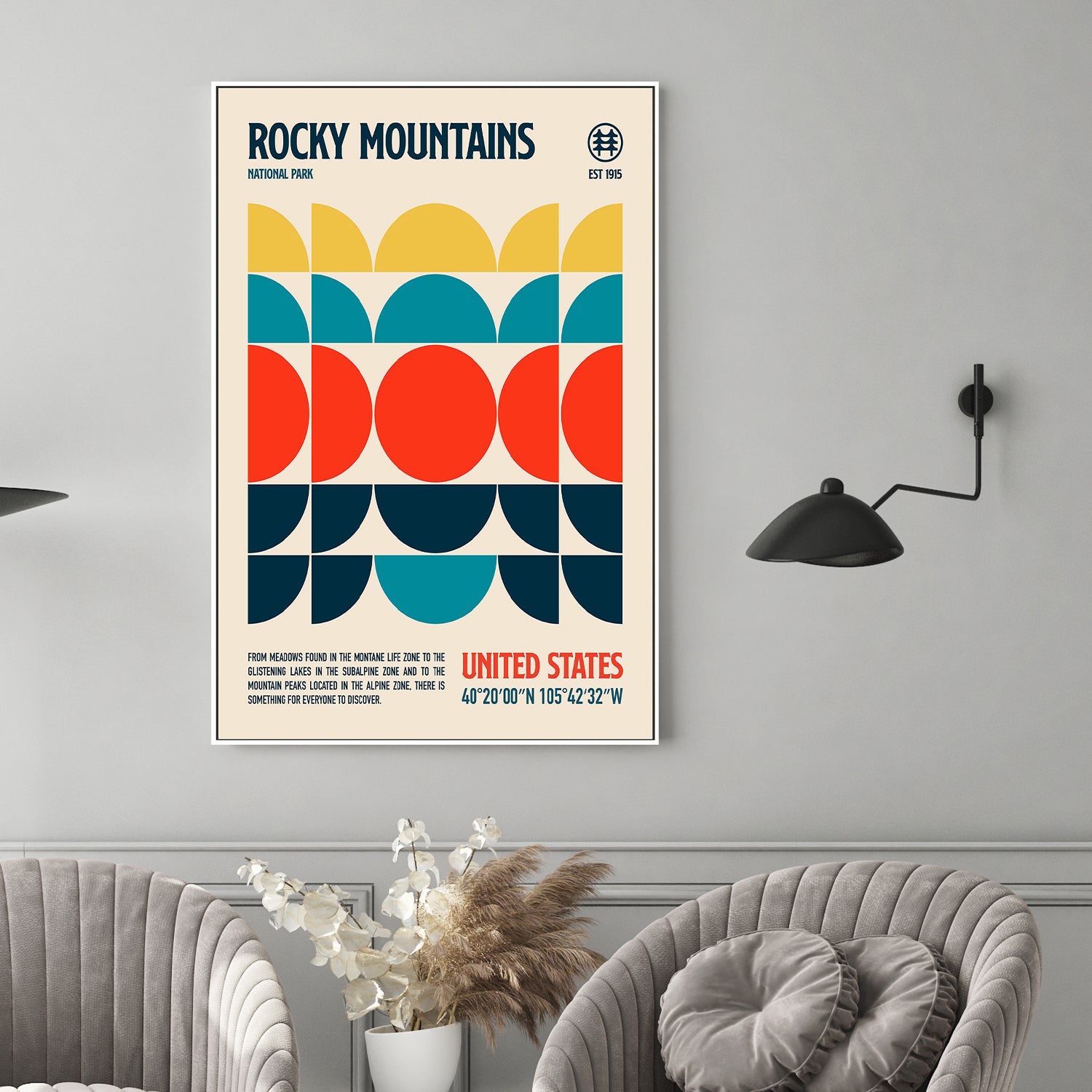 Retro Rocky Mountains