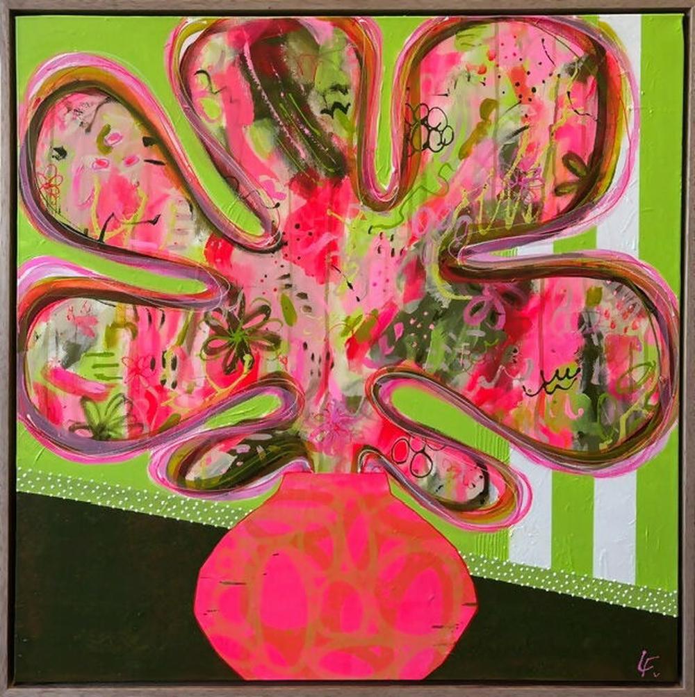 Lime Splice-by-Lindy Farley-original art-Gioia