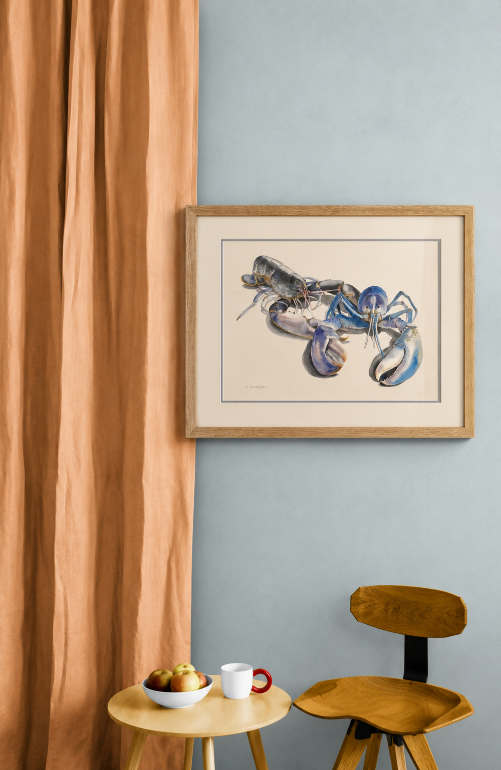 Lobster Duo-by-Carol Forbes Croad-original art-Gioia
