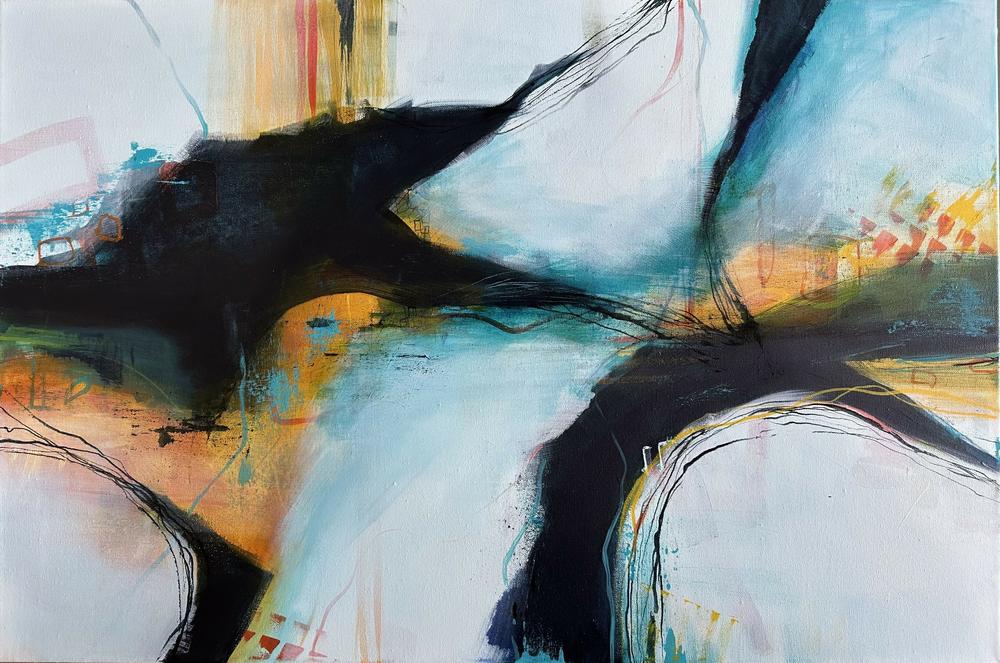 Looking for connection-by-Sibylle Zinnocker-original art-Gioia