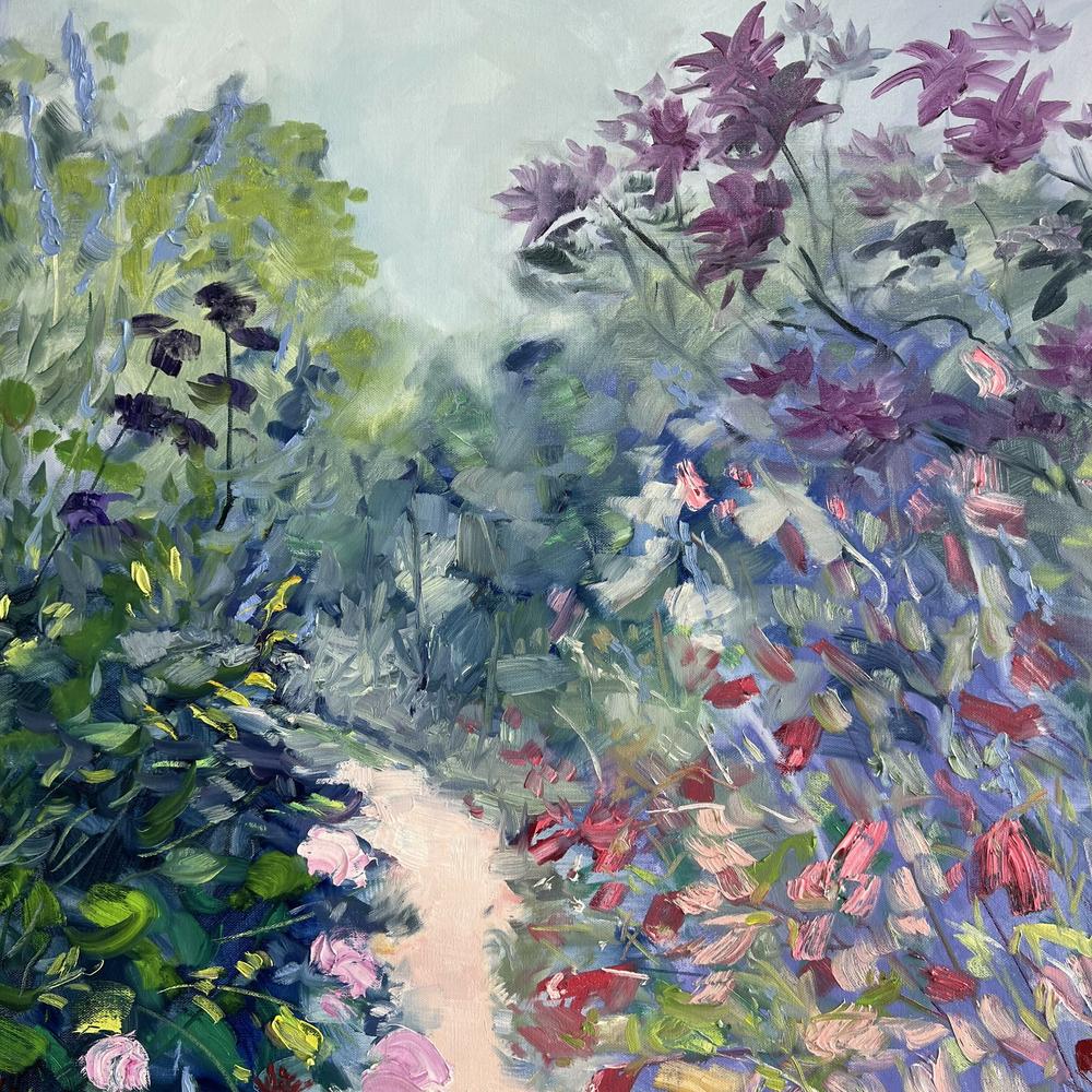 Love Blooms Here , Original Artwork-by-Meredith Howse-original art-Gioia