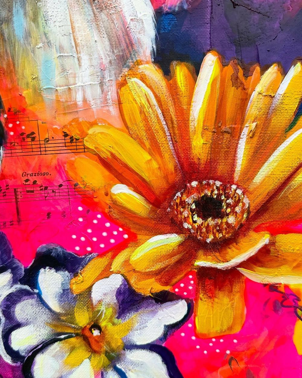 Love in Bloom , Original Artwork-by-Emily Birdsey Fine Art-original art-Gioia