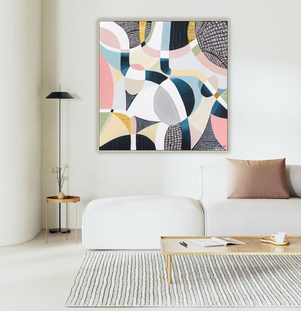 MCG Aerial, Original Hand-Painted Canvas By Ani Ipradjian-by-Ani Ipradjian-original art-Gioia