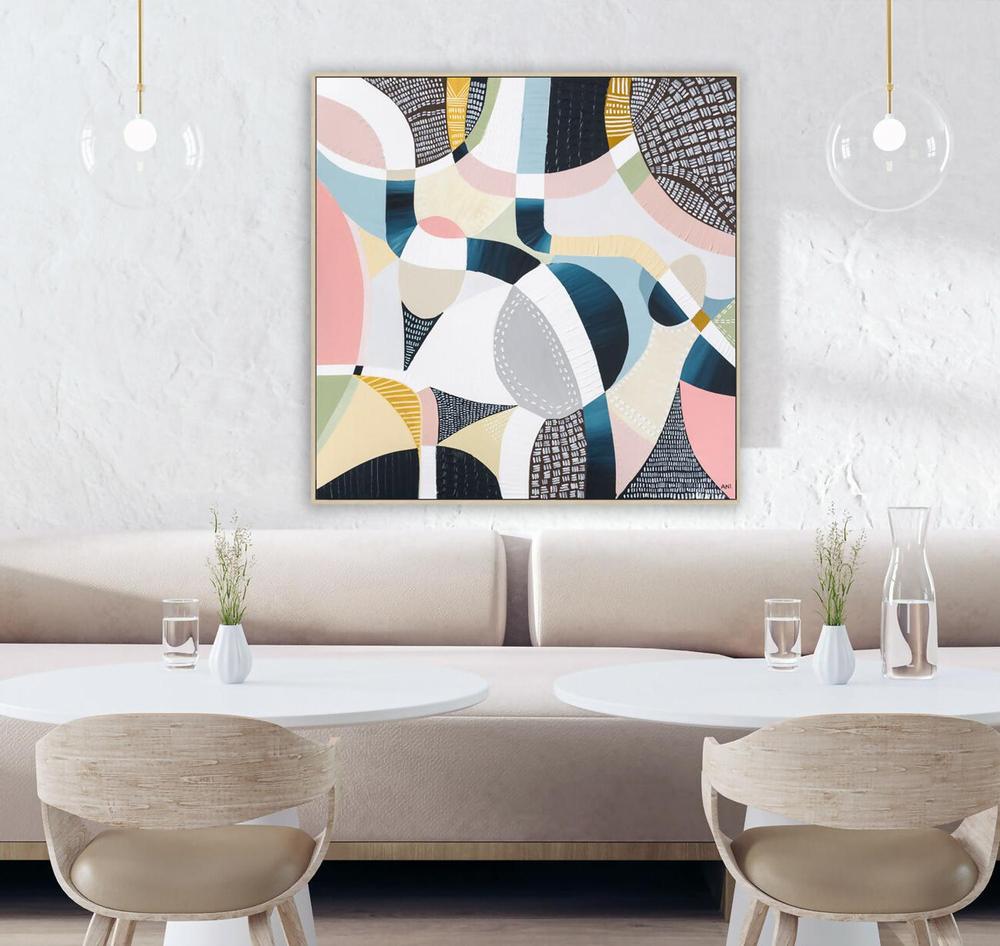 MCG Aerial, Original Hand-Painted Canvas By Ani Ipradjian-by-Ani Ipradjian-original art-Gioia