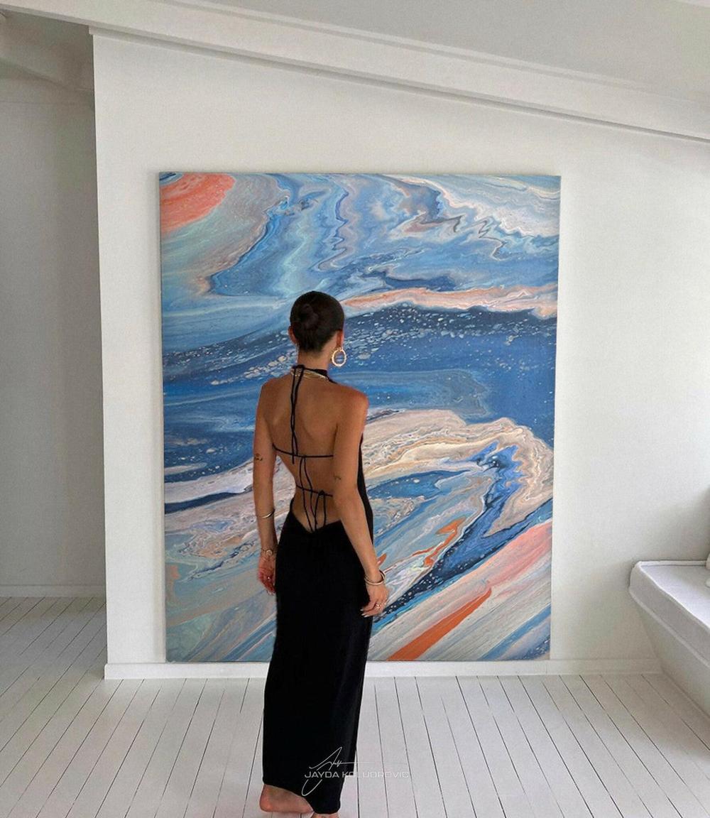 MOONSTONE, Original Hand-Painted Canvas , By Jayda Koludrovic-by-Jayda Koludrovic-original art-Gioia