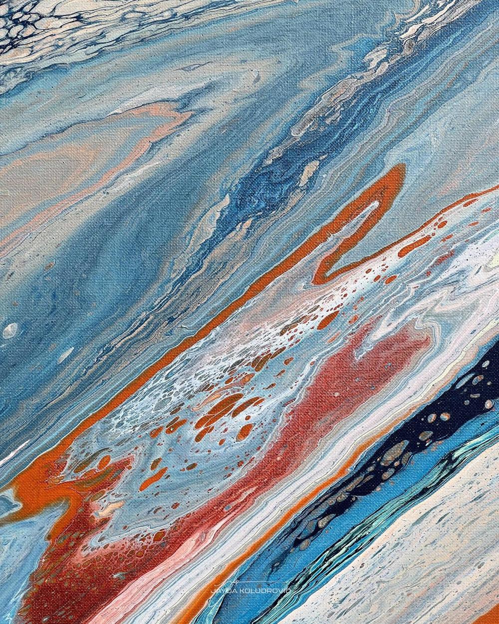 MOONSTONE, Original Hand-Painted Canvas , By Jayda Koludrovic-by-Jayda Koludrovic-original art-Gioia