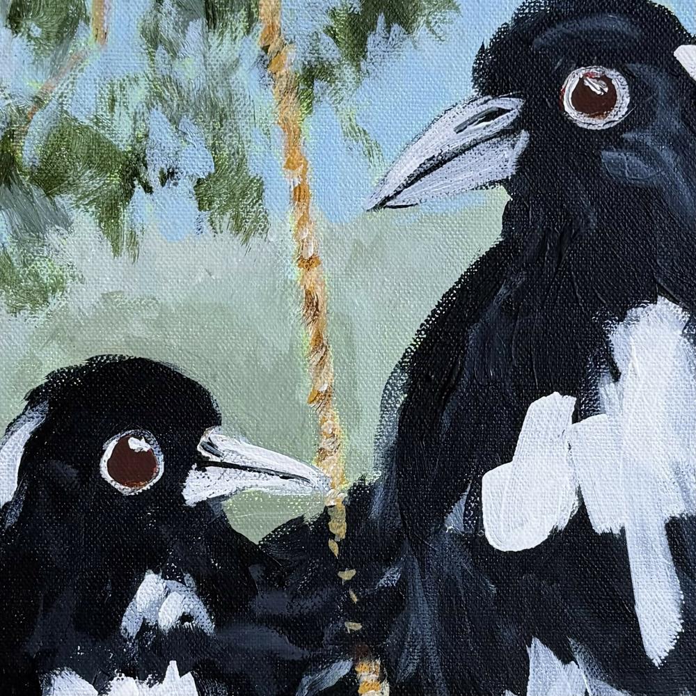 Magpie Swing-by-Meredith Howse-original art-Gioia