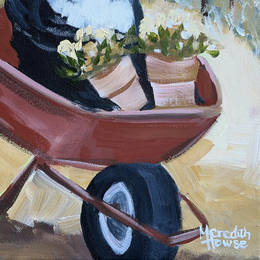 Magpies Garden-by-Meredith Howse-original art-Gioia