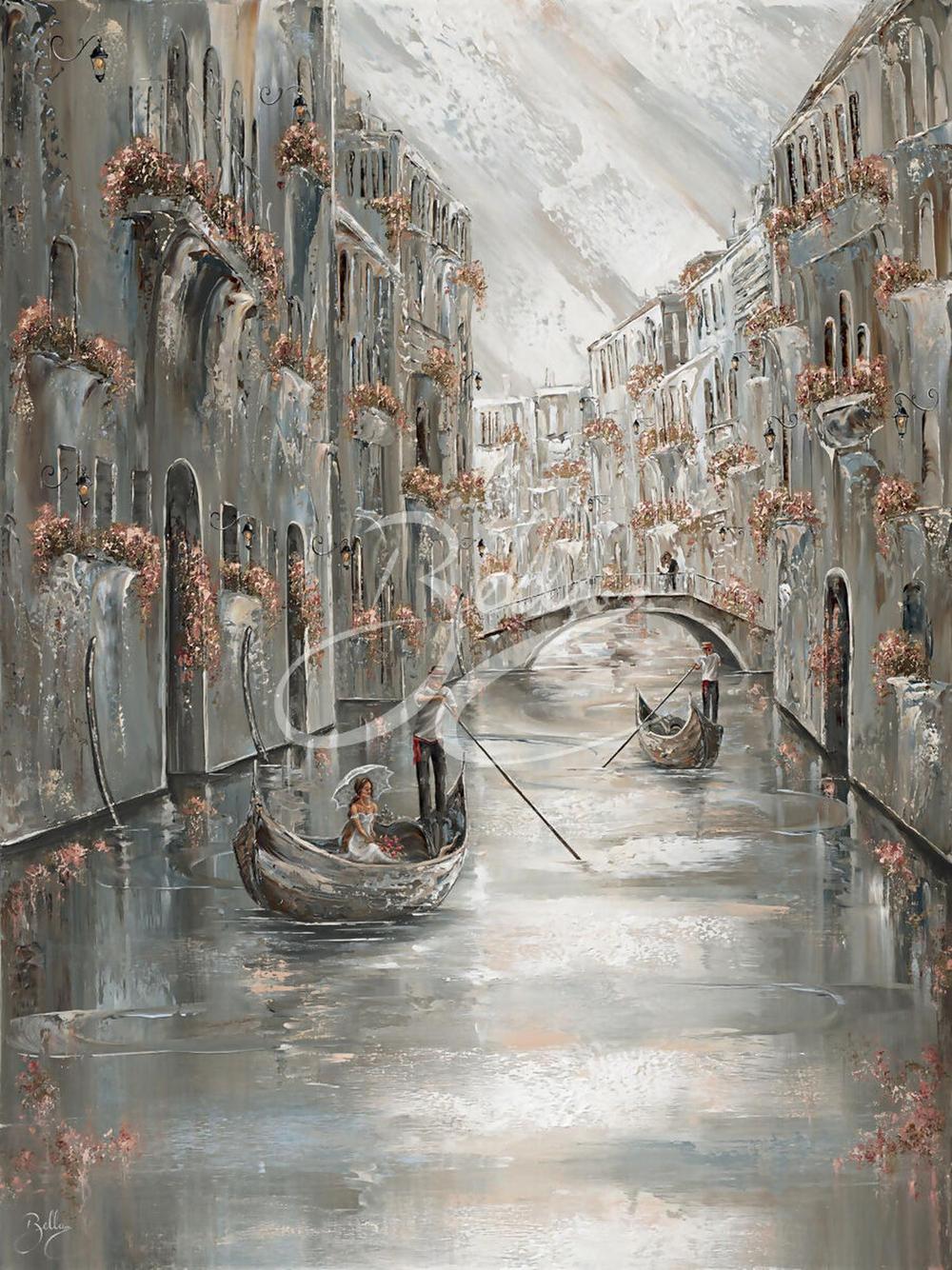 Memory, Venice Charm , Original Hand-Painted Canvas By Isabella Karolewicz-by-Isabella Karolewicz-original art-Gioia