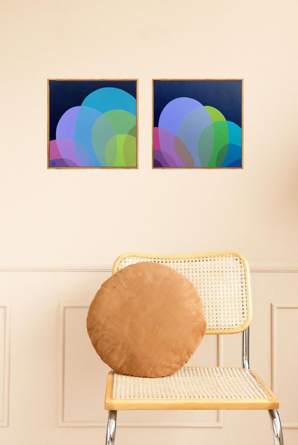 Midnight Bloom II, Original Hand-Painted Canvas by Charlotte De Pace-by-Charlotte De Pace-original art-Gioia