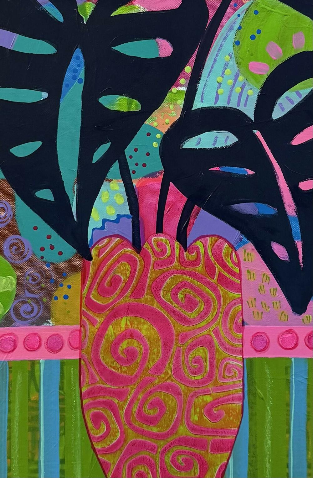 Midnight on the Deck-by-Lindy Farley-original art-Gioia