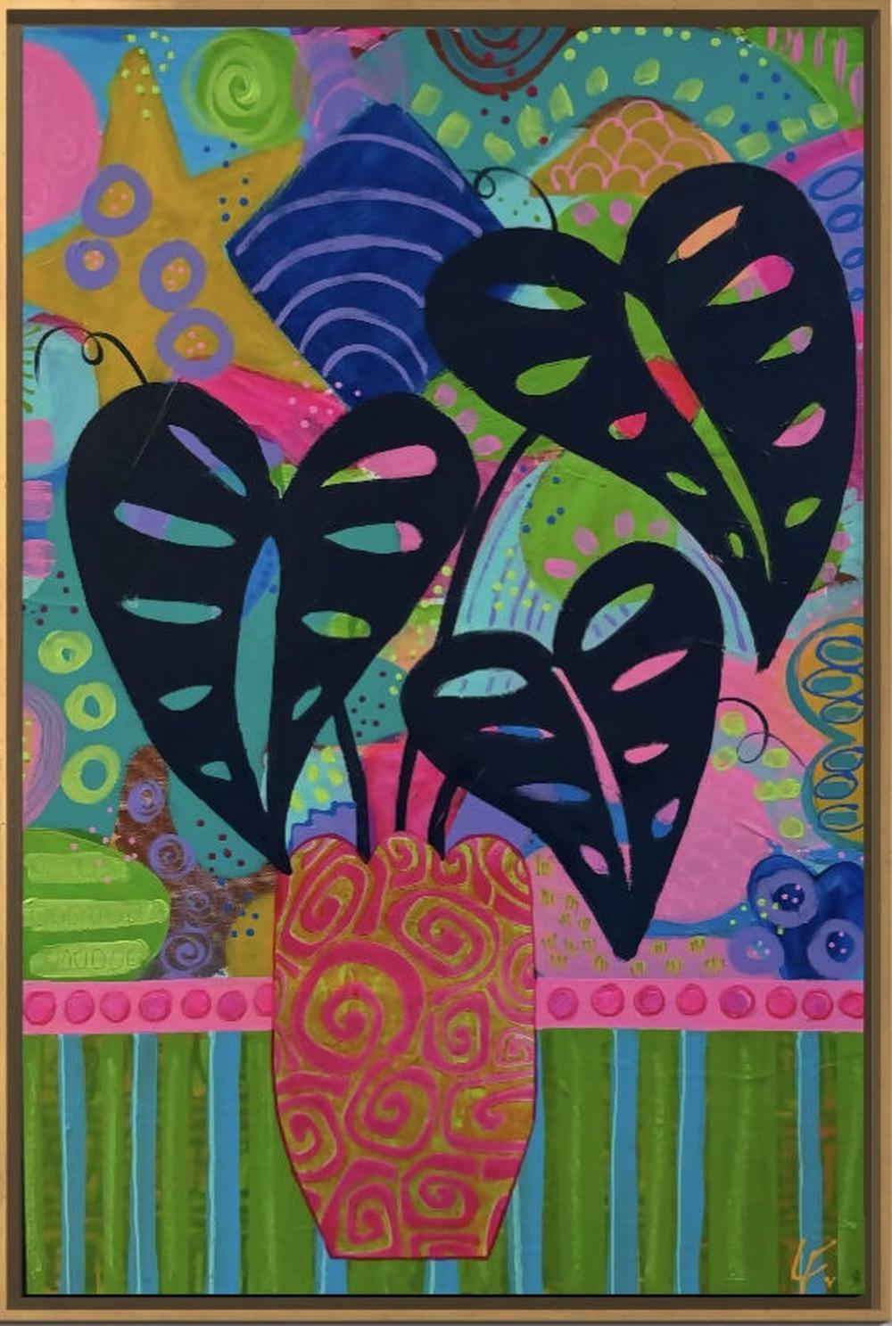 Midnight on the Deck-by-Lindy Farley-original art-Gioia
