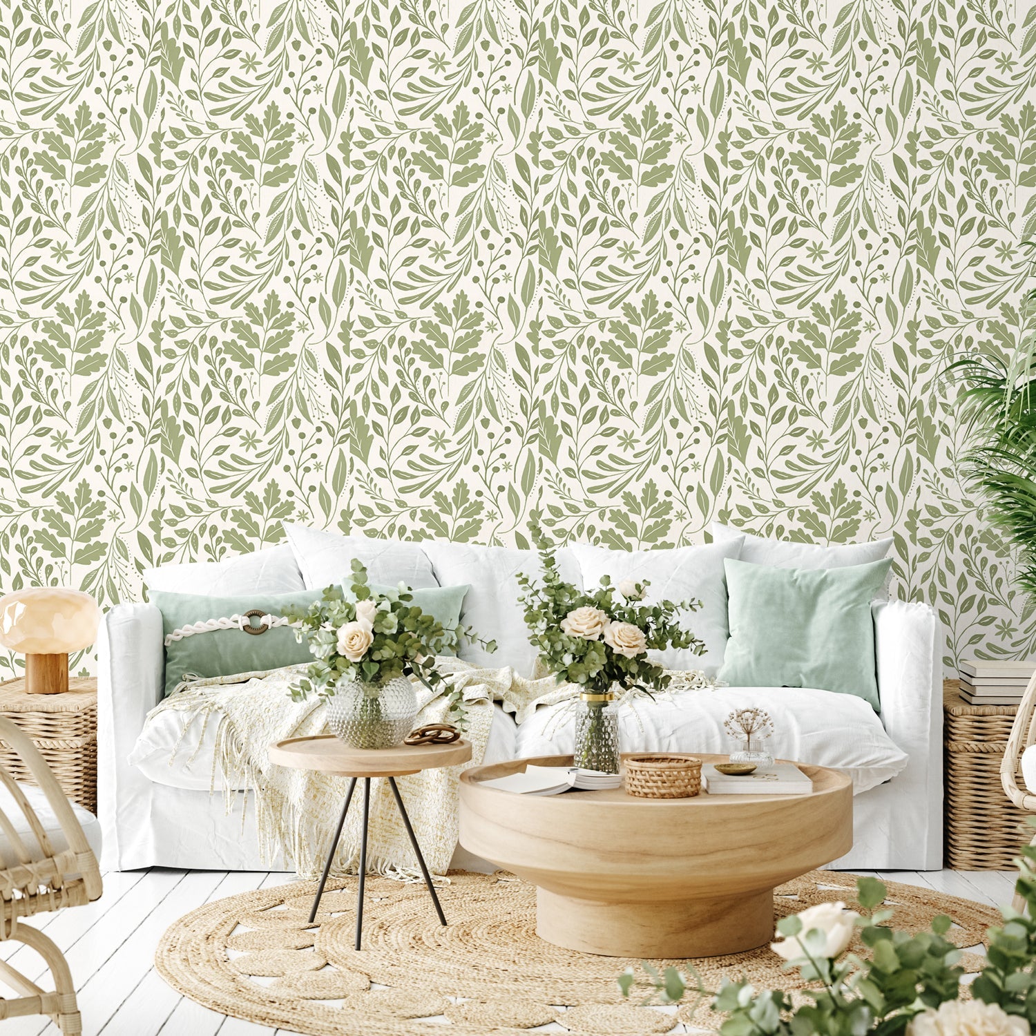Mod Harvest Pattern, Style A, Wallpaper