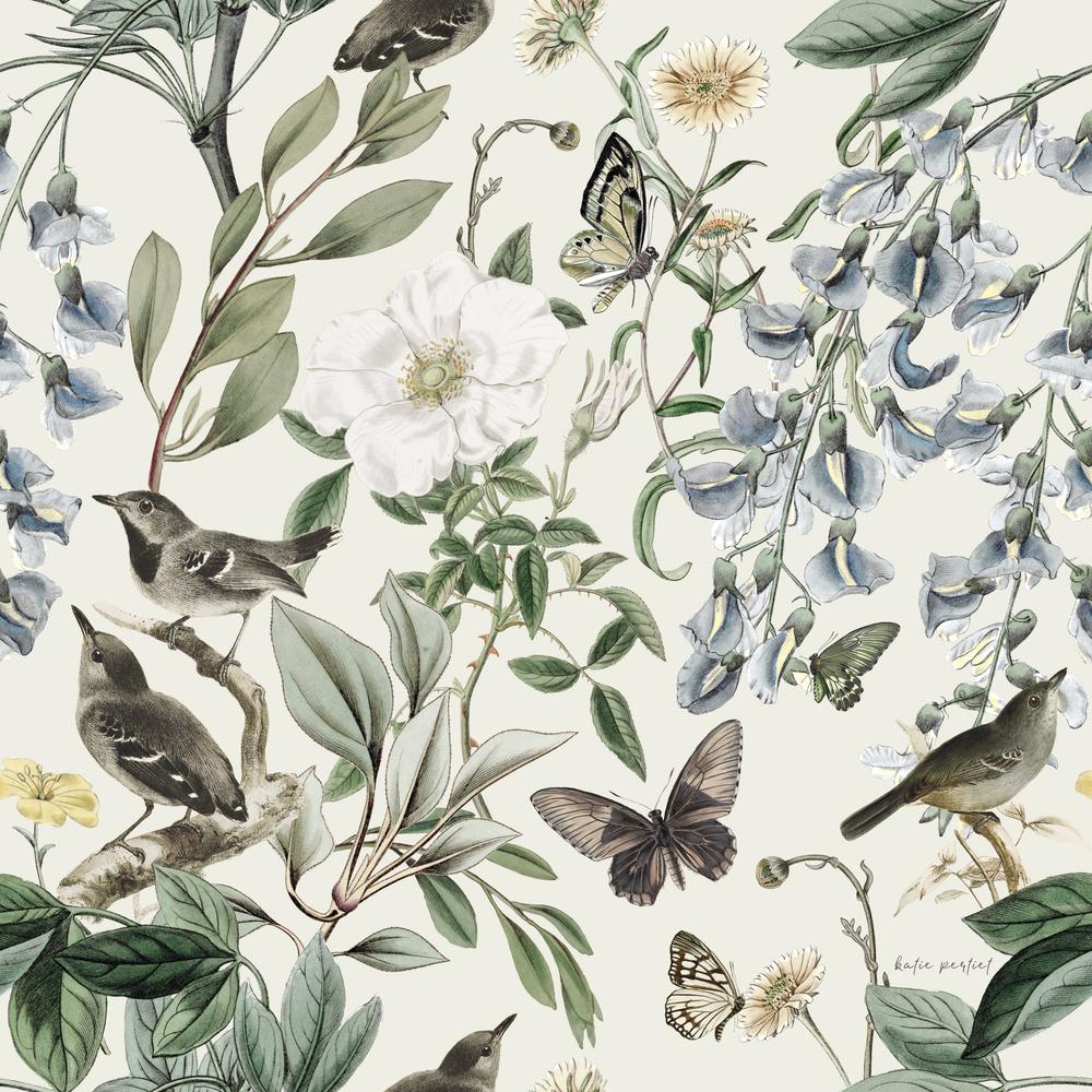Moonlit Garden Pattern I-wallpaper-eco-friendly-easy-removal-Katie Pertiet-1