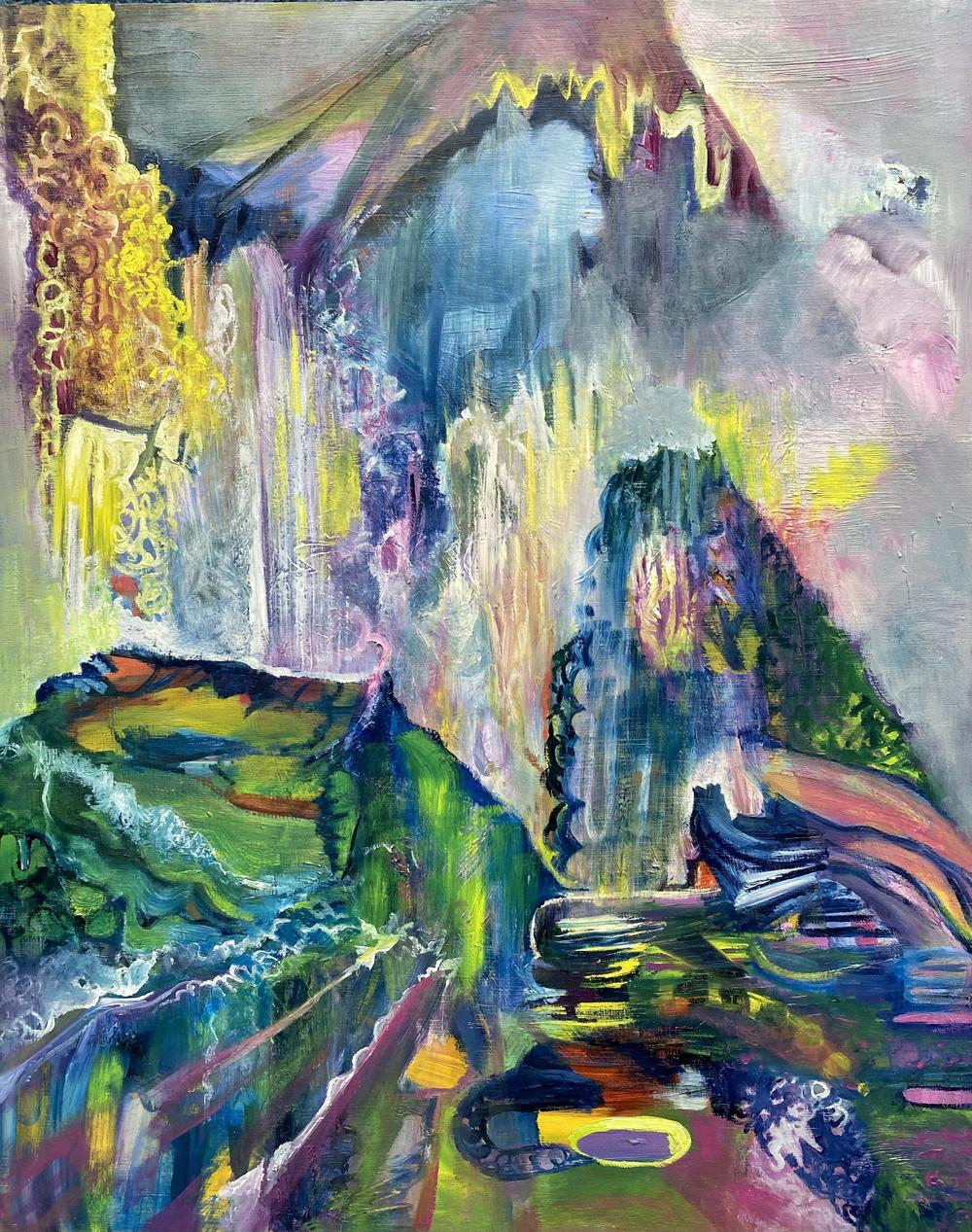 Mountain. Cascade-by-Tara Harris Original Art-original art-Gioia