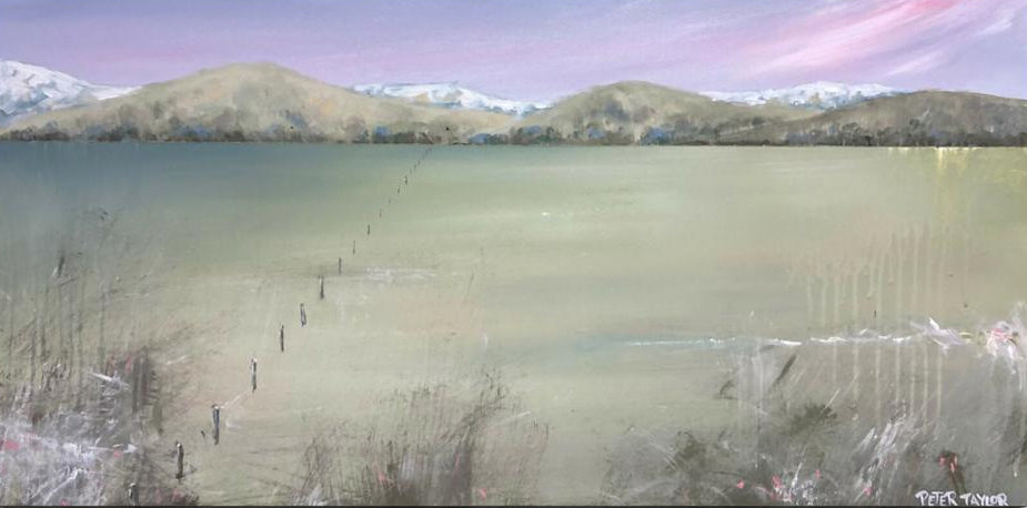 Mountains Plains Serenity-by-Peter Taylor Original Art-original art-Gioia