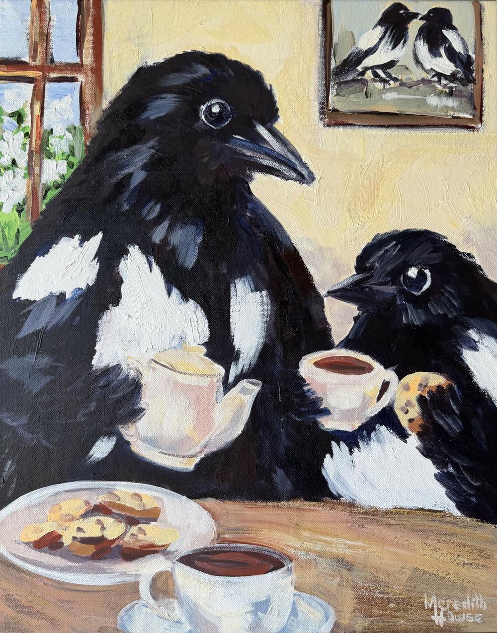 Mum loves Tea , Original Artwork-by-Meredith Howse-original art-Gioia