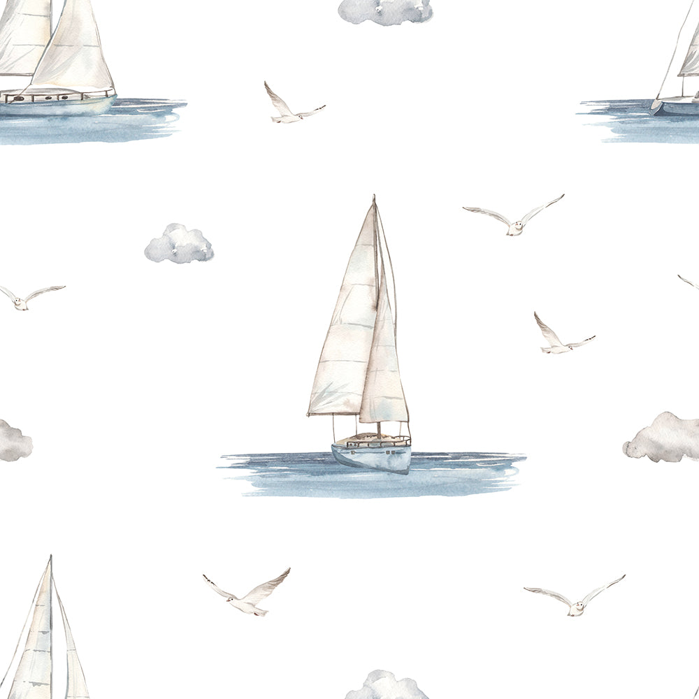 Nautical Sailboat-wallpaper-eco-friendly-easy-removal-Gioia Wall Art-1