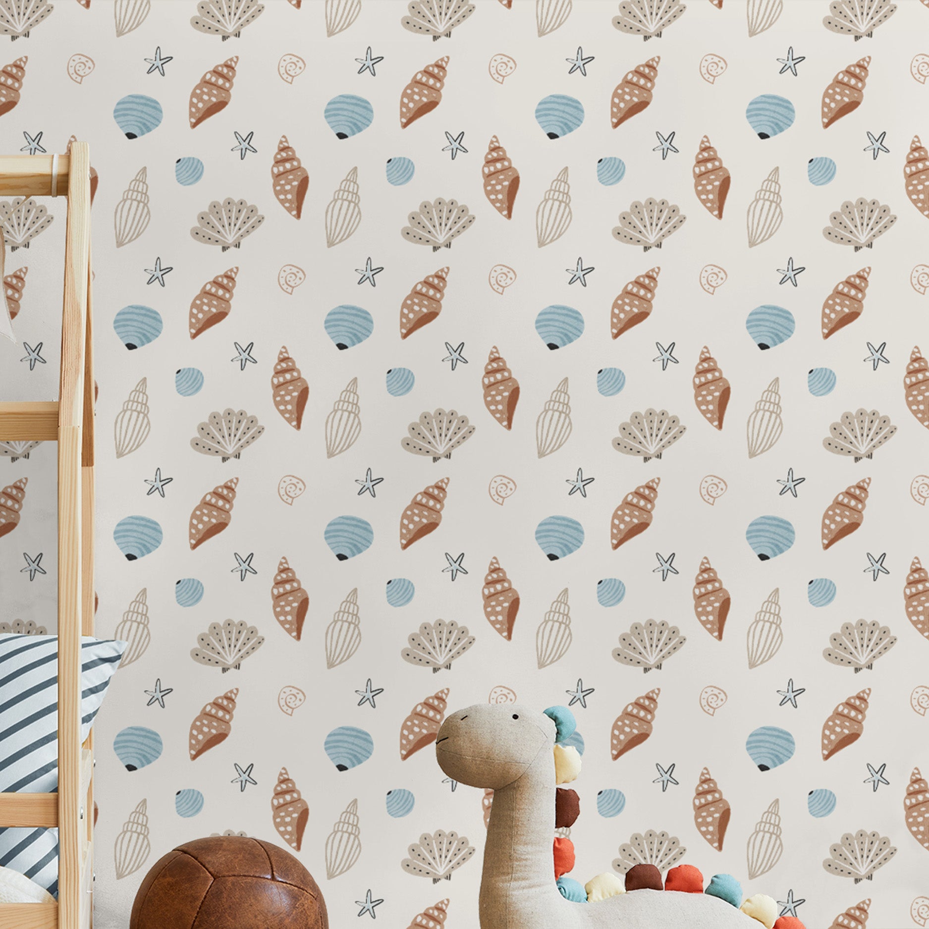 Nautical Seashells-wallpaper-eco-friendly-easy-removal-Gioia Wall Art-2