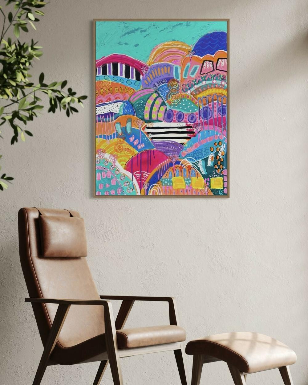 Neon Mirage-by-Lindy Farley-original art-Gioia