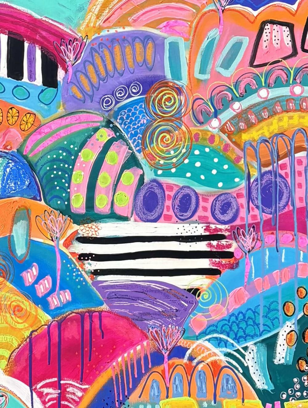 Neon Mirage-by-Lindy Farley-original art-Gioia