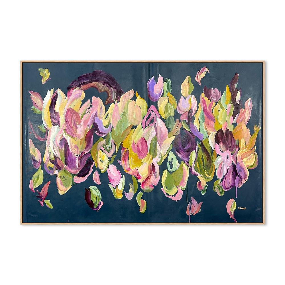 Night Garden, Original Hand Painting Canvas By Belinda Stone-by-Gioia Wall Art-original art-Gioia